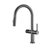 China Factory Matte Black Rush Down Faucets de cocina de primavera
